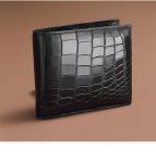 Authentic Alligator Leather Men's Short Bifold Wallet Card Holders Genuine