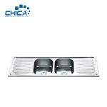Double Bowl Kitchen Sink Press Kitchen Sink With Faucet Stainless Steel Kitchen