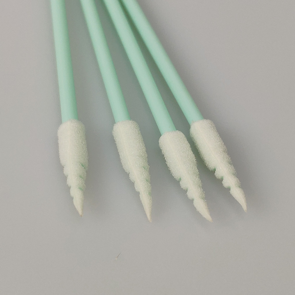 Spiral Head Pointy Ends Foam Tip Swabs 67mm For Jewelry Cleaning