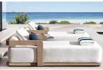 Outdoor Garden Sun Lounger Teak Wood Modern Style Hotel Pool Lounge Chair And