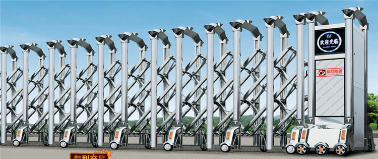 Automatic Electric Aluminum Alloy Retractable Door Folding Gate Motorized Sliding Gates System Retractable Gate