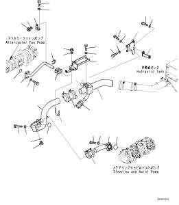 Wholesale 708-1W-02260 708-1W-02270 708-1W-00450 708-1W-00460 For Komatsu Truck HM400-3 Hydraulic STEERING Pump and hoist pump from china suppliers