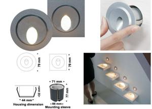 Wholesale High Power Single Color Recessed LED Wall Lights For Outdoor Stair / Step from china suppliers