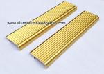 Embedding Aluminum Stair Edge / Edging With Shiny Golden 45mm x 15mm