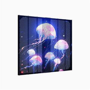 Wholesale Easy Installation Ultra-Thin See Through Full Color High Brightness RGB Transparent Outdoor Grille LED Screen Display from china suppliers