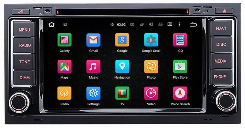 Ouchuangbo car dvd audio radio 2G RAM andrioid 7.1 for Volkswagen Touareg T5 with bluetooth 3G Wifi Rear View Camera