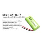 Custom Nickel Rechargeable Battery Pack 2.4V 600mah Nimh Aaa Battery