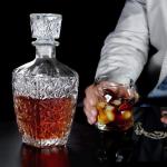 27 Fluid Ounces Custom Frosted Nordic Glass Bottle for Beverage Spirit Gin Rum