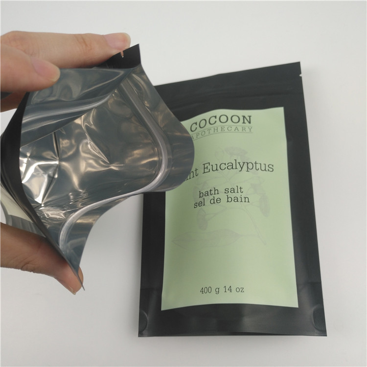 Moisture Proof 14 Oz Zipper Foil Resealable Pouches For Body Scrub