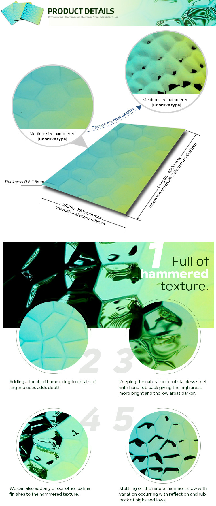 1219mm Color 3d Decoration Sheet Water Ripple Finished Stainless Steel Wall Paper Panel