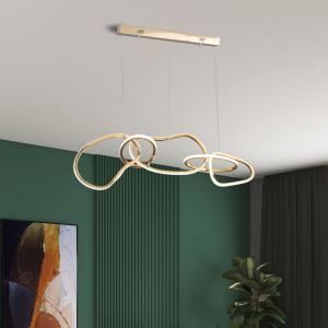 Wholesale Golden Cross Ring Chandelier Luxury Hanging Lamps Modern LED Circle Ring Pendant Lights from china suppliers