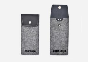 Wholesale Two Different Sizes Felt Glasses Case with PU Contracted Design for Company Gift from china suppliers