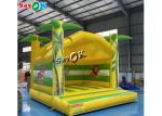 Customized Coconut Tree Inflatable Bounce House 0.55mm PVC Tarpaulin Material