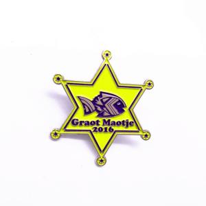 Wholesale Unique Design Metal Lapel Pins , Gold Plated Hard Enamel Badges from china suppliers