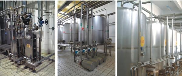 Semi-auto Separated CIP Systems With with Capacity of 3000L/H*3 for Dairy &