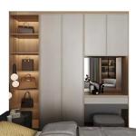Customized Make Bedroom Furniture Wooden Door Swing Wardrobe Cabinet