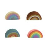 3d Folding Children'S Puzzle Silicone Rubber Rainbow Custom Rubber Toys