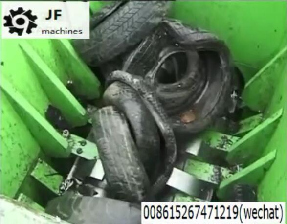 Rubber Waste Tire Shredder Sharp Blades Low Noise Energy Saving Long Service