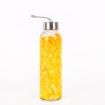 Sport Pure Portable Glass Beverage Bottle Triangle Shaped For Soft Drinking