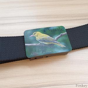 Wholesale Promotional Plastic Buckle Belt Nylon Logo Photo Print Design Your Own Belt from china suppliers