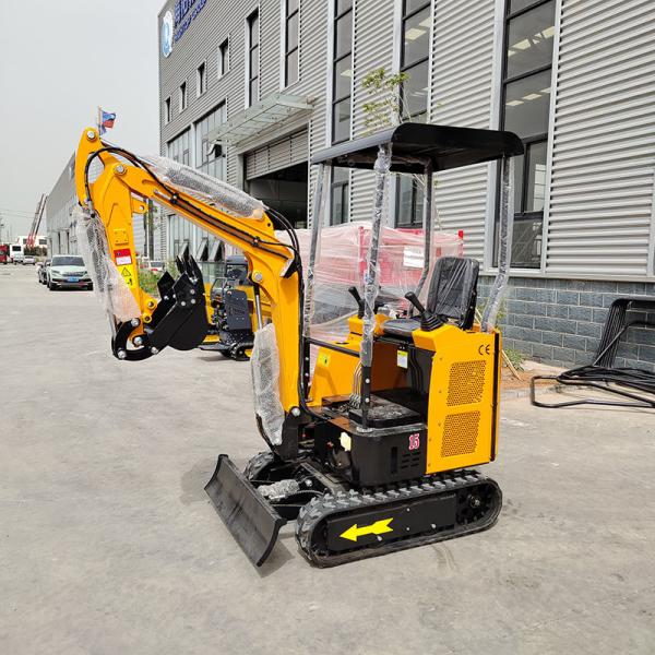 1500kg Vehicle Weight Mini Crawler Excavator 375mm Platform Clearance Digger In