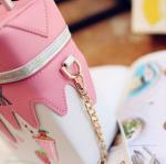 Summer new shoulder bag diagonal female milk box shape straw embroidery female