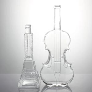 Wholesale Surface Handling Decal 500ml 750ml Round Extra Flint Whisky Vodka Brandy Glass Bottle from china suppliers