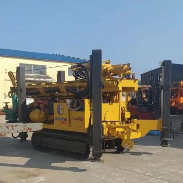 diesel Gl400s 400m Water Well Drilling Rig Machine Dth Hydraulic Steel Track