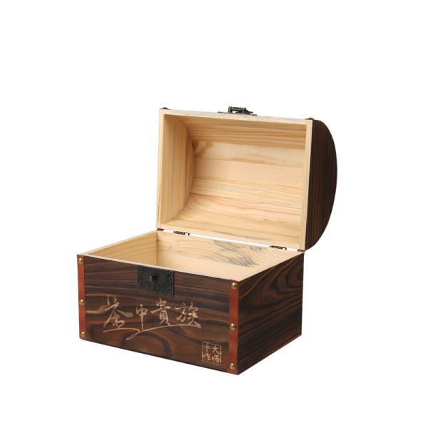 Vintage Storage Box with Lock Solid Wood Antique Box Holder with Lid Retro