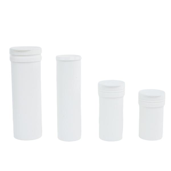 Travel Size Customized Effervescent Tablets Packaging Bottle White PP Material