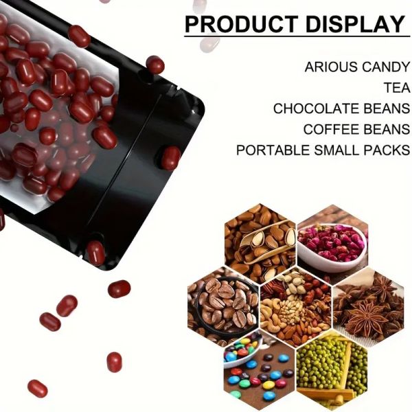Cost Effective Durable Black Zip Lock Zipper Food Packaging Stand up Pouch Mylar Bag for Candy Cookies
