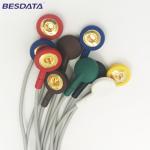 TPU Material ECG EKG Cables shielded Leadwires 4 Leads Colorized Cable Snap IEC