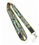 Soccer Event Logo Dye Sublimated Lanyards / Heart Transfer Lanyard With Swivel J