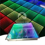Portable 3D Infinity LED Mirror Digital Tiles Dance Floor Light for Weddings and