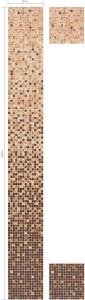 Wholesale Brown gold line series variation bathroom decoration mosaic gradation pattern from china suppliers