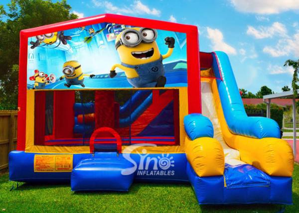 7in1 kids Despicable Me minion bounce house with basketball hoop N obstacles