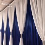 Wholesale custom color ice silk drape cloth curtains valance for events