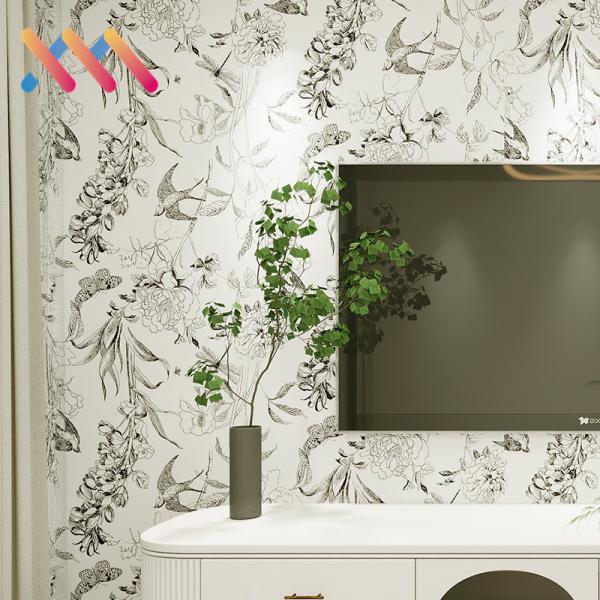Self Adhesive Waterproof 3D Natural Flower Wallpaper for Easy Installation on