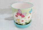 Dolomite Ceramic Garden Planters 6 inch flower pot Hand Painted with Attached