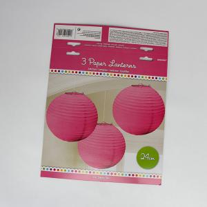 Wholesale Pink Logo Printed Promotional 24cm Lantern Paper Header Cards For Packaging from china suppliers