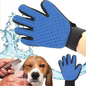 Wholesale Pet Grooming Glove For Cats Hair Brush Comb Dog Cleaning Massage Glove Animal Deshedding Gloves Effcient Bath Silicone C from china suppliers