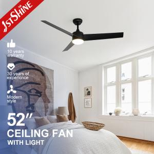 Wholesale Energy Saving 1stshine LED Ceiling Fan with Remote and Light Black ABS Blades 6 Speeds from china suppliers