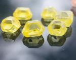 Light Or Dark Yellow HPHT Lab Grown Diamond Uncut Rough Synthetic Diamond