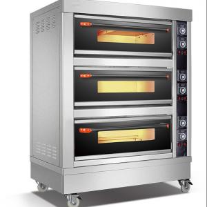 China 3 Deck Oven 6 Pan Commercial Conveyor Electric Pizza Oven For Bakeries on sale