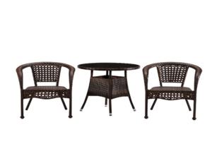Wholesale Moisture Resistant 3 Piece Garden Rattan Set No Cracking EN581 from china suppliers