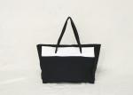 Simple Spliced Double Functional Usage Women's Canvas Tote Bags