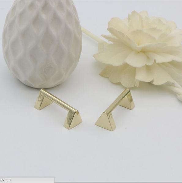 Purse bag accessories light gold 20 mm arch screw button bridge metal buckle for