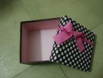 Luxury custom design handmade base & lid packaging box for gift with bow tie