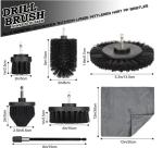 Black Color Drill Brush Attachment Set 7 Pieces Customized