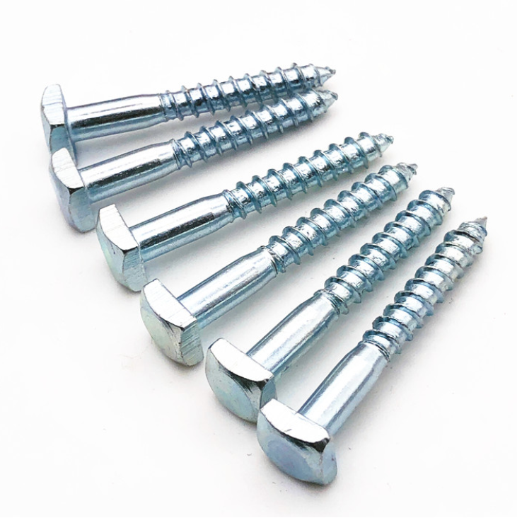 M6 Zinc Plated Wood Screw Rectangular Square Head Screw